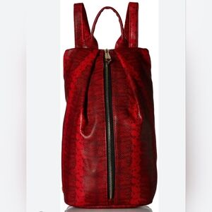 Rampage Red Snakeskin Backpack